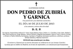 Pedro de Zubiría y Garnica
